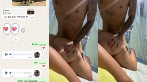 Vazou na Net as conversas e mídia da novinha sendo enrabada pelo ex